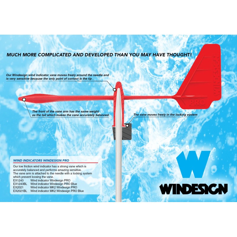 EX1243 – Pro windvaan rood Windesign Sailing